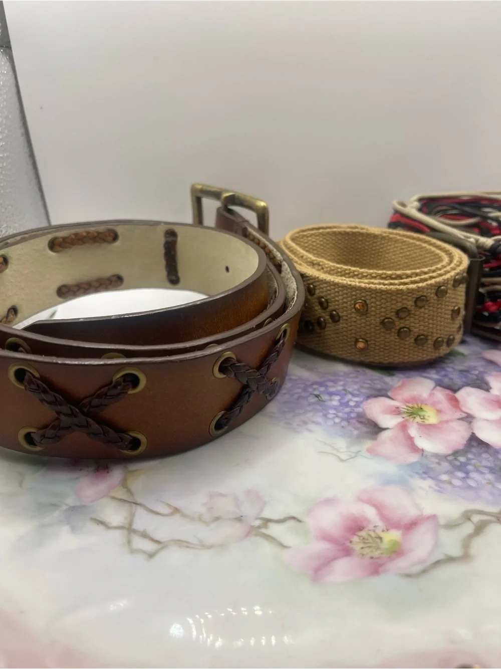 Women's Neutral and‎ Brown Fashion Belt Set of 3